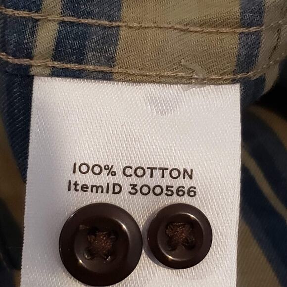 LL Bean Shirt Mens Medium Southwestern Slim Western LS Button Up Rodeo - Picture 7 of 7